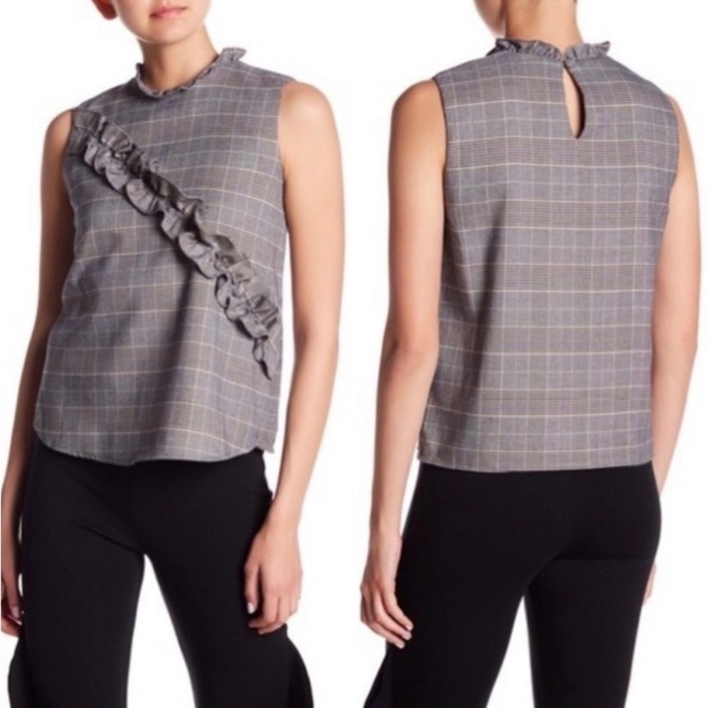 Zara plaid/houndstooth top.  Size S.
